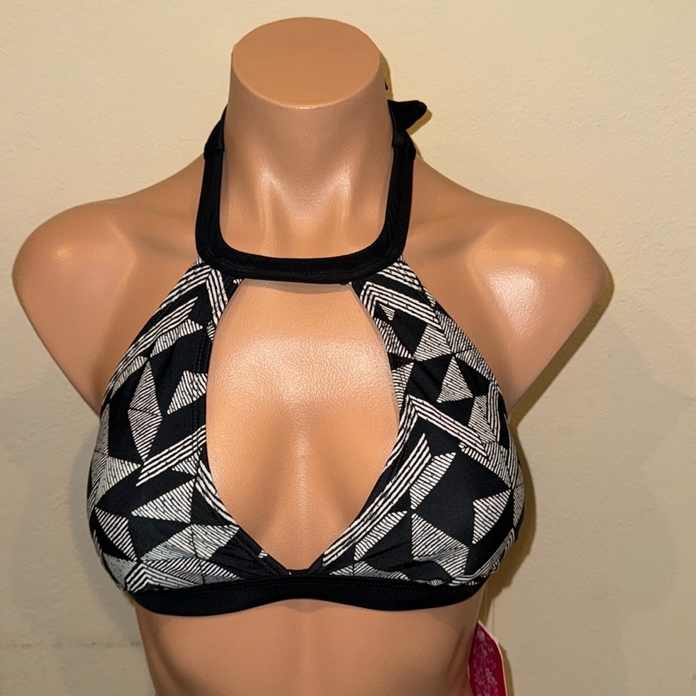 Hula Honey Black and White Geometric Bikini